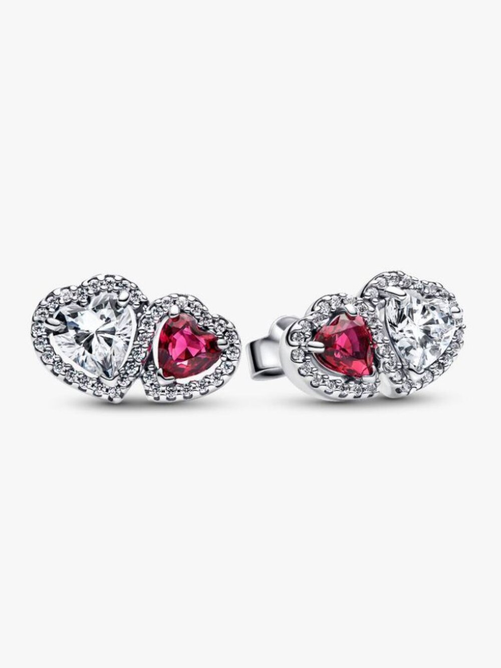Pandora Halo Hearts Stud Earrings